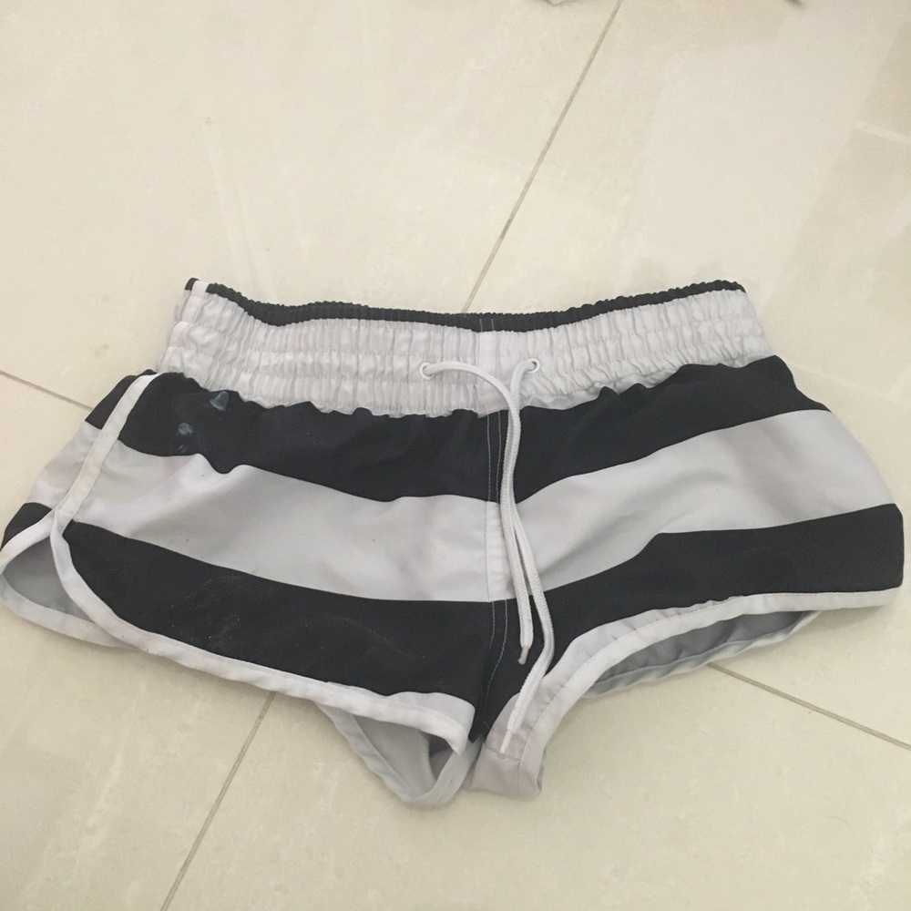 Balck and White Beach Shorts